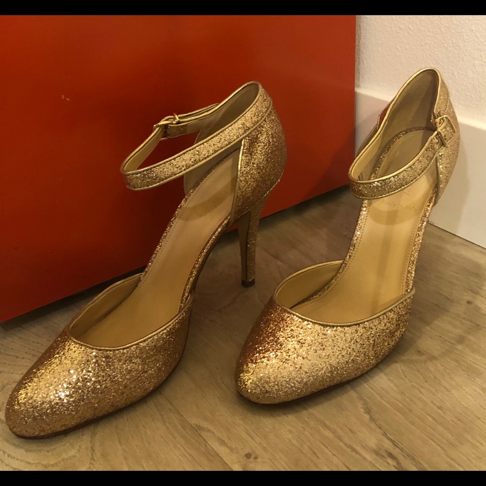 COPY - J.Crew Gold Heels - Size 9.5